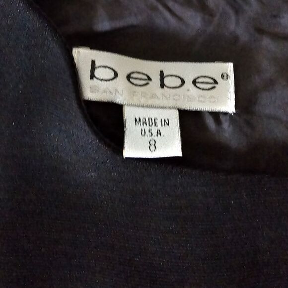 bebe Short Sleeve Black Dress Size Medium. Excellent Condition! - Picture 3 of 4
